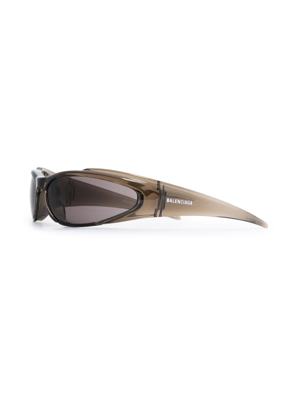 oval-frame translucent sunglasses - 2