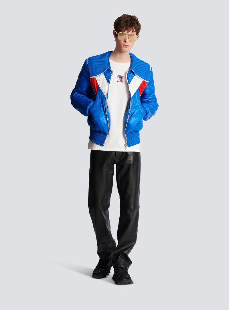 Balmain Nylon puffer jacket with contrasting effect outlook