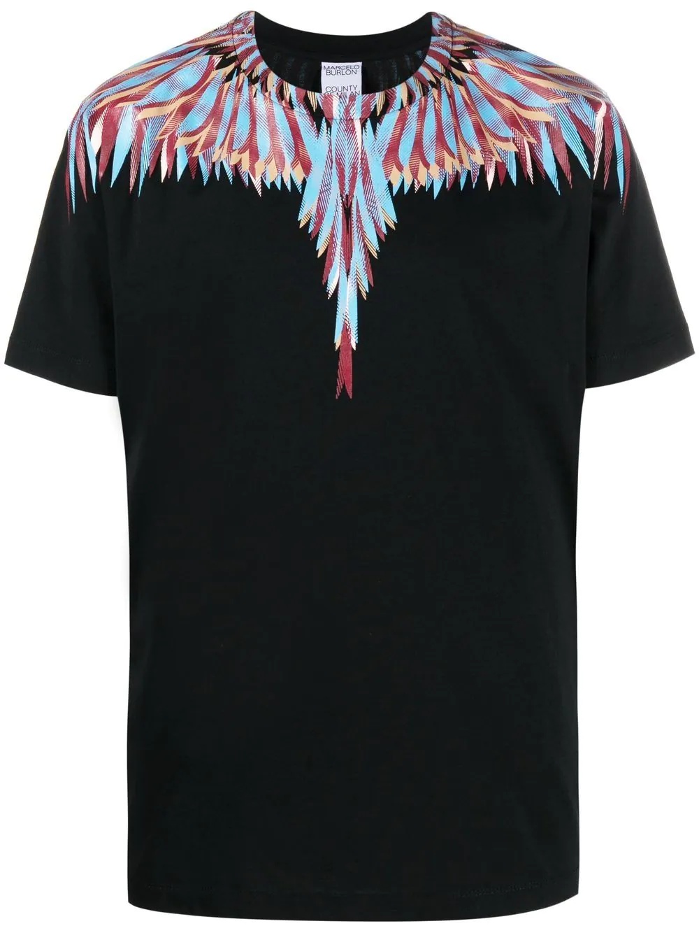 Wings-print crew neck T-shirt - 1