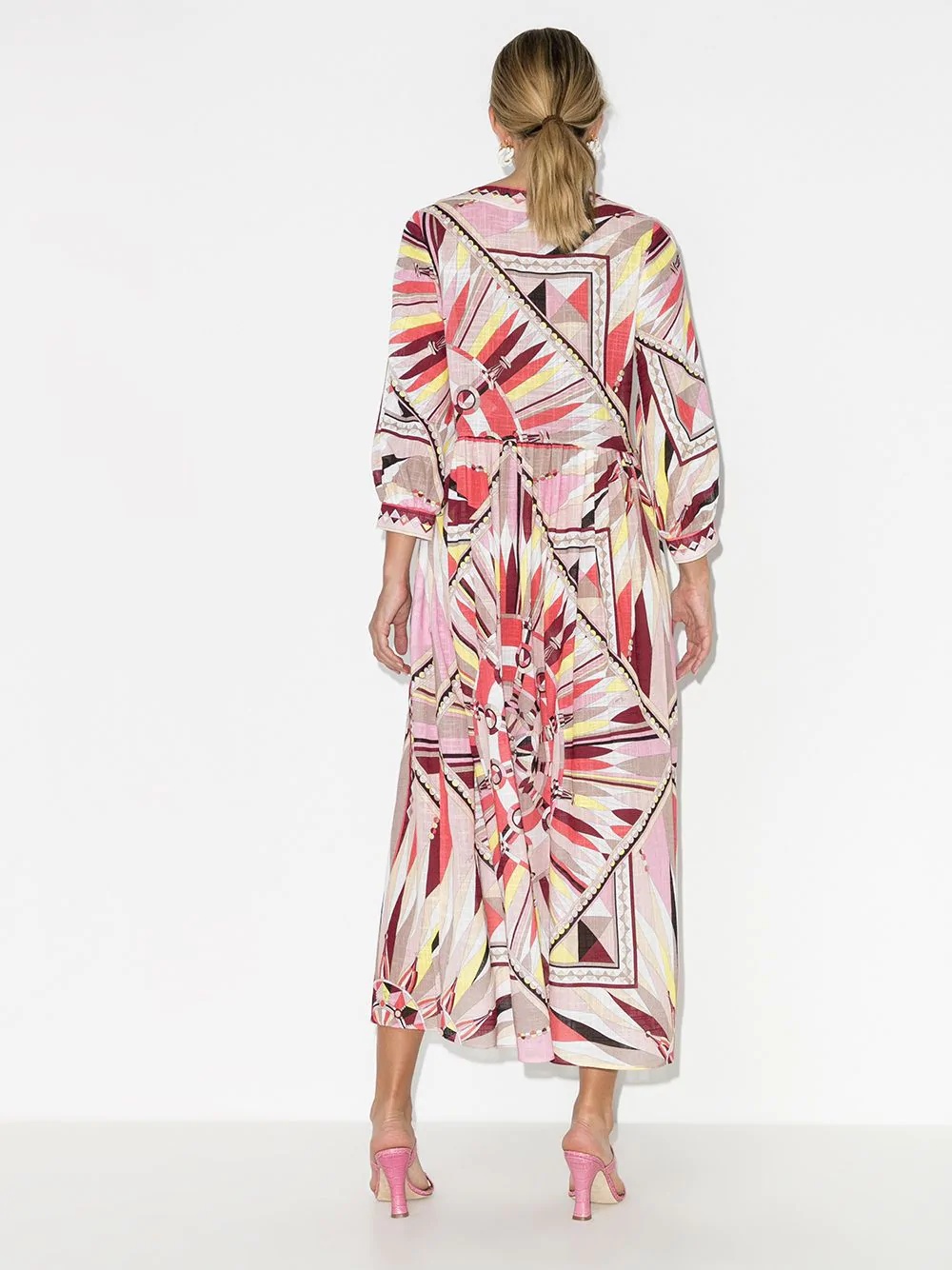 kaleidoscope-print midi dress - 3