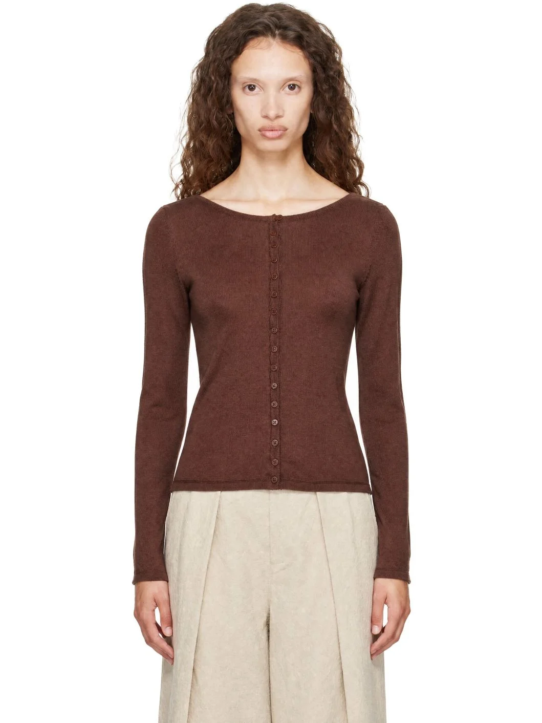 Brown Natalie Cardigan - 1