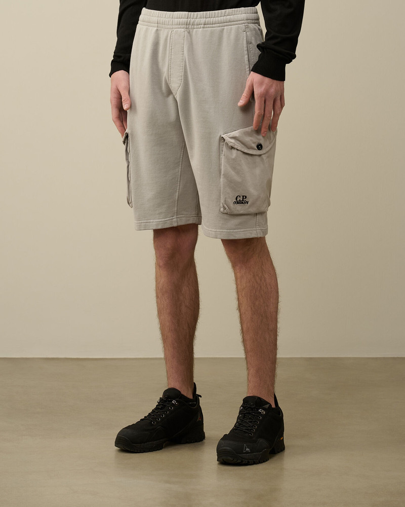 C.P. Company Cotton Fleece Mixed Cargo Shorts outlook