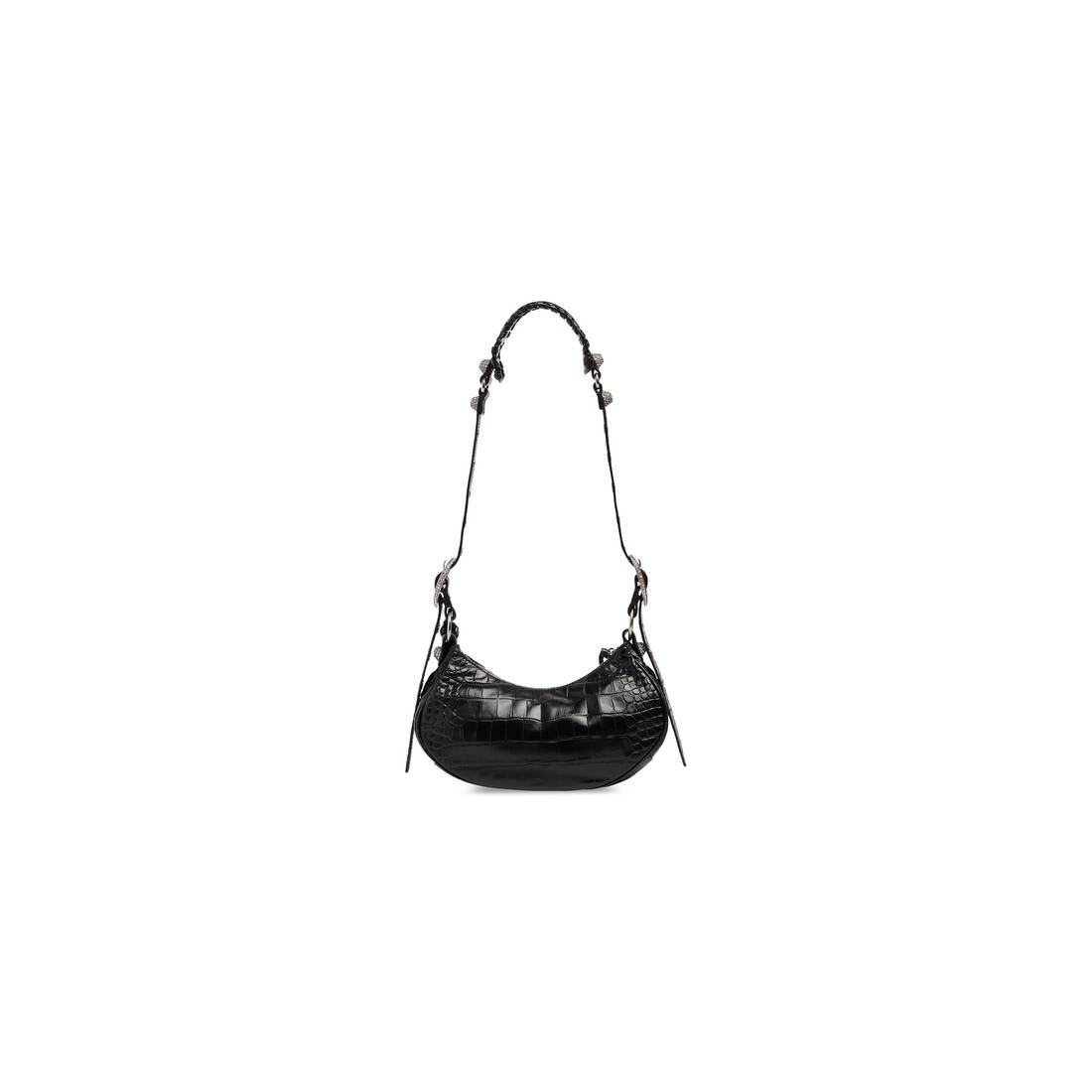 ショルダーバッグ・ポシェット BALENCIAGA LE CAGOLE XS CROCODILE EMBOSSED SHOULDER BAG Balenciaga Le Cagole XS Croc-Embossed Shoulder Bag with