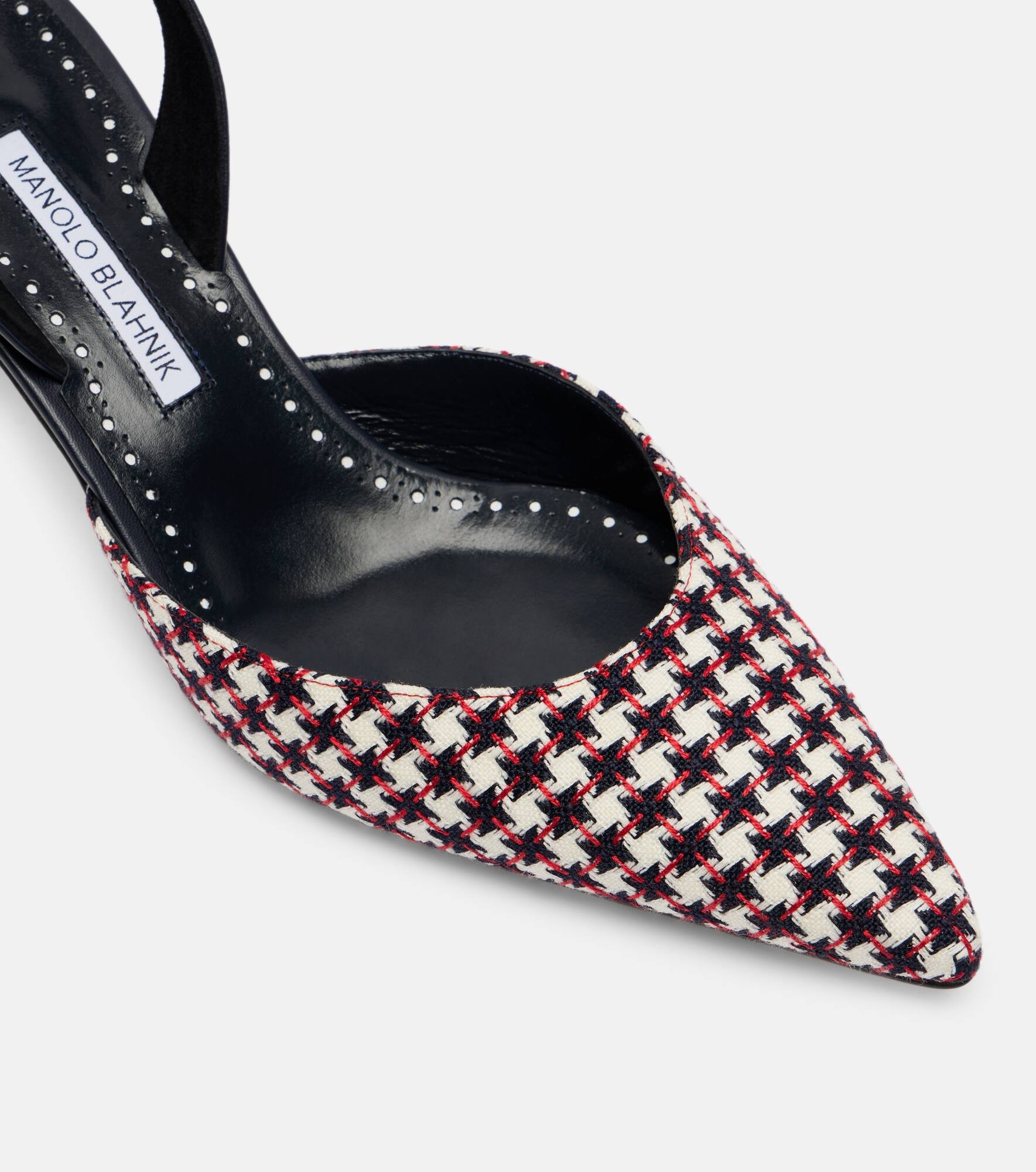 Carolyne 50 houndstooth slingback pumps - 5
