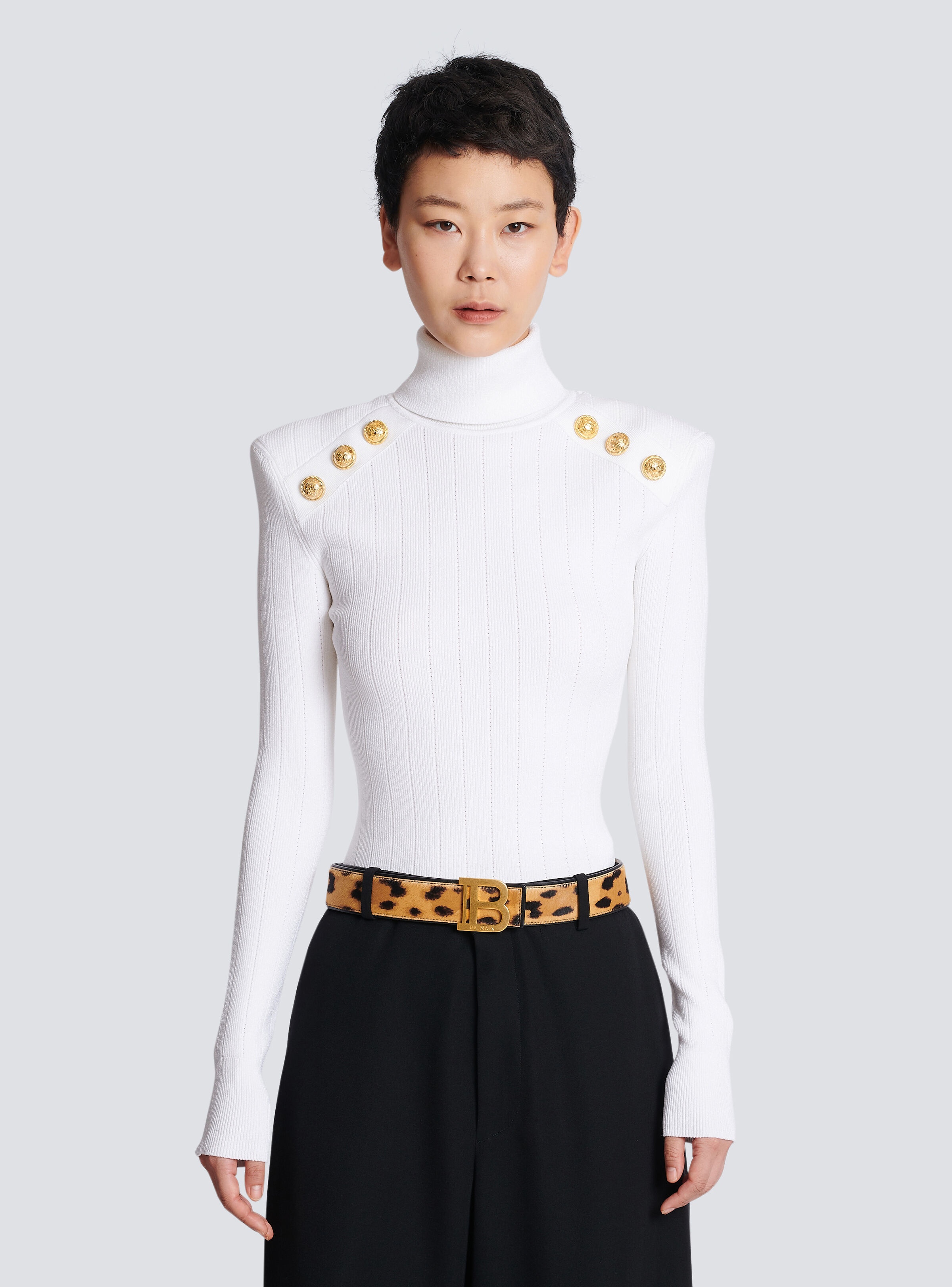 B-Belt in leopard print leather - 2