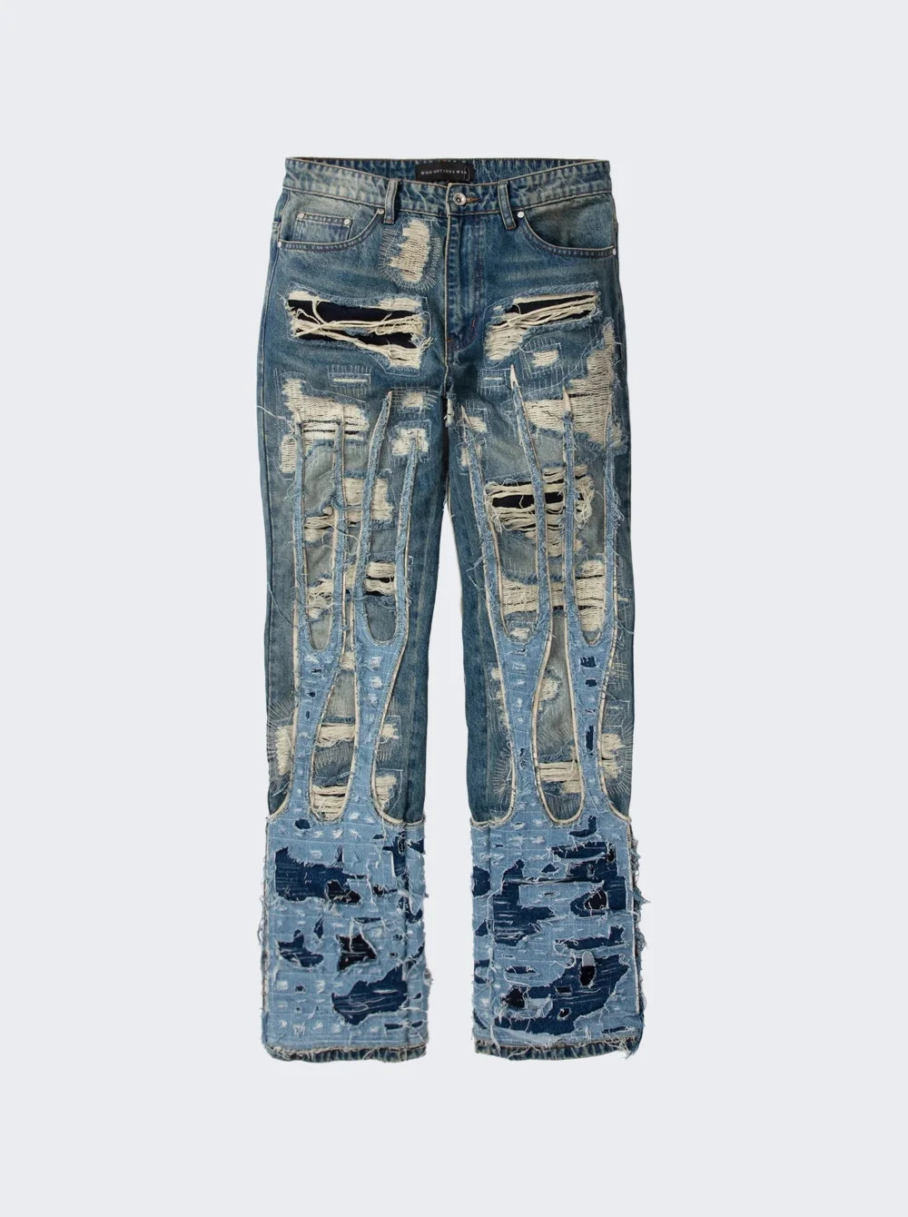 Flame Boro Denim Jeans Blue - 1