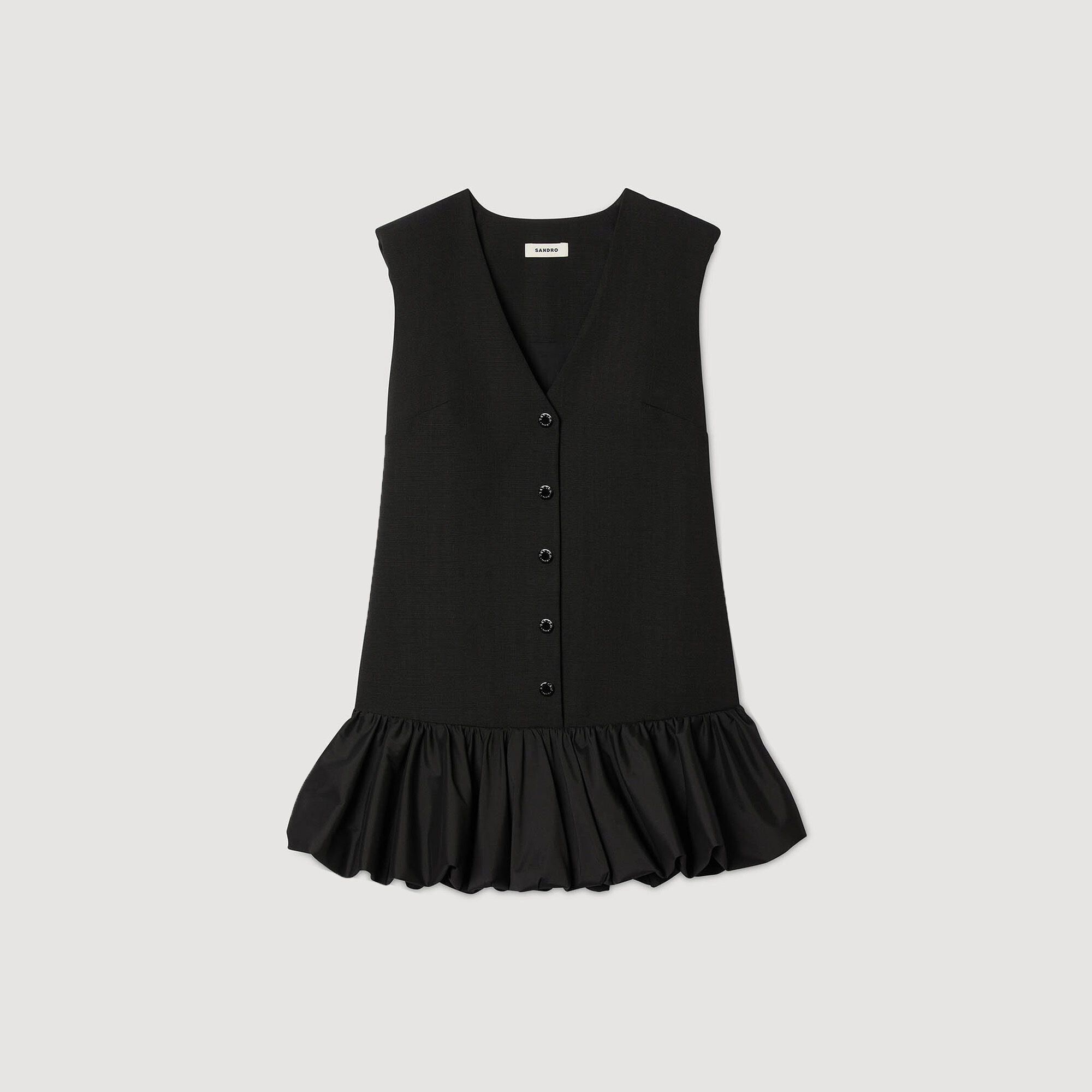 MINI TAILORED DRESS WITH RUFFLE - 6