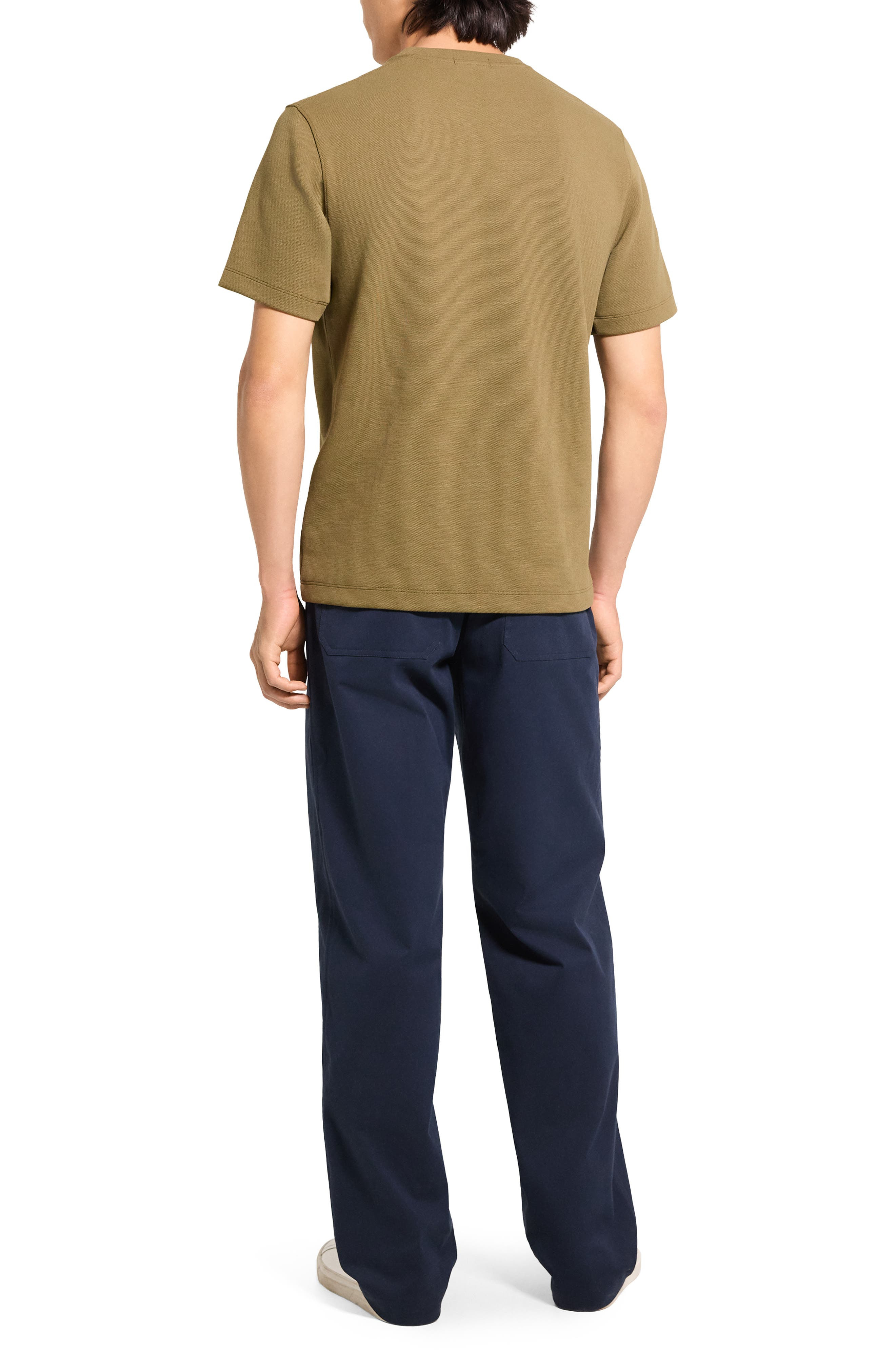 Theory Delroy Double Piqué Crewneck T-Shirt in Duffle at Nordstrom - 8