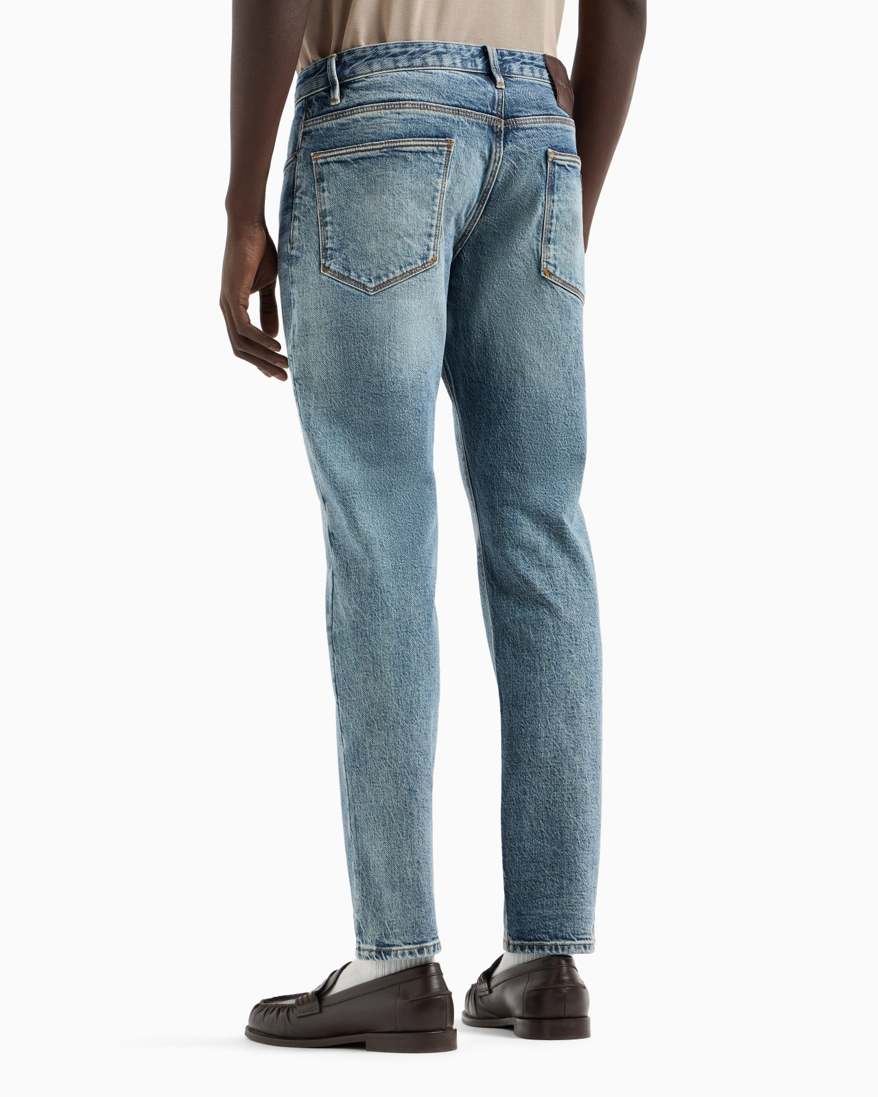 J06 SLIM-FIT, WASHED DENIM JEANS - 3