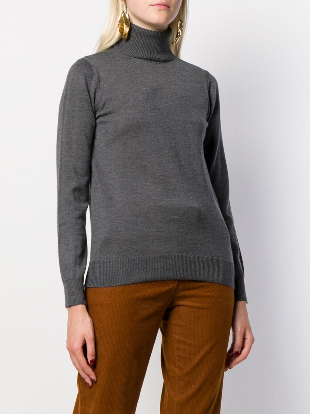 roll-neck fitted sweater - 3