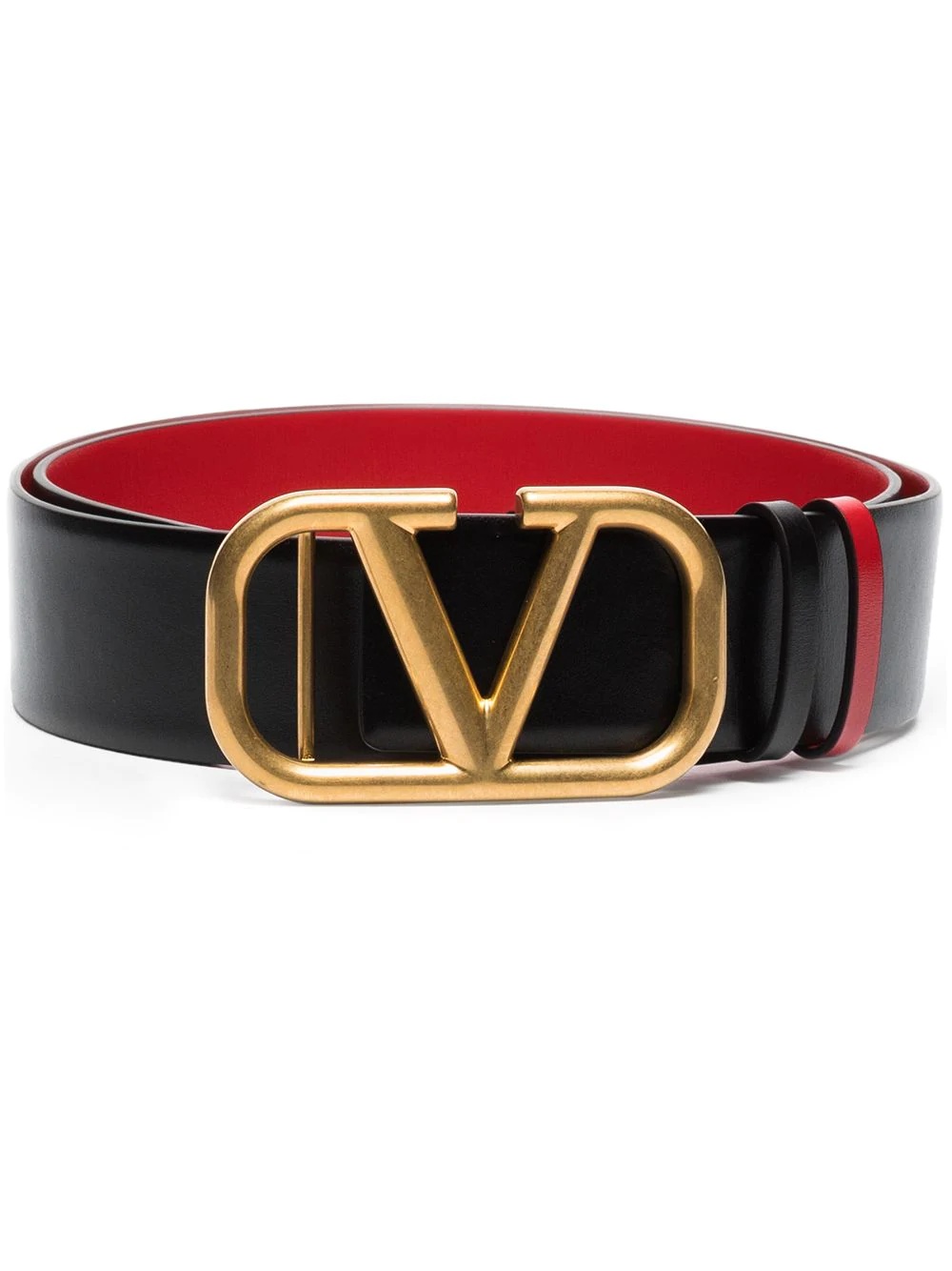 VLOGO buckle leather belt - 1