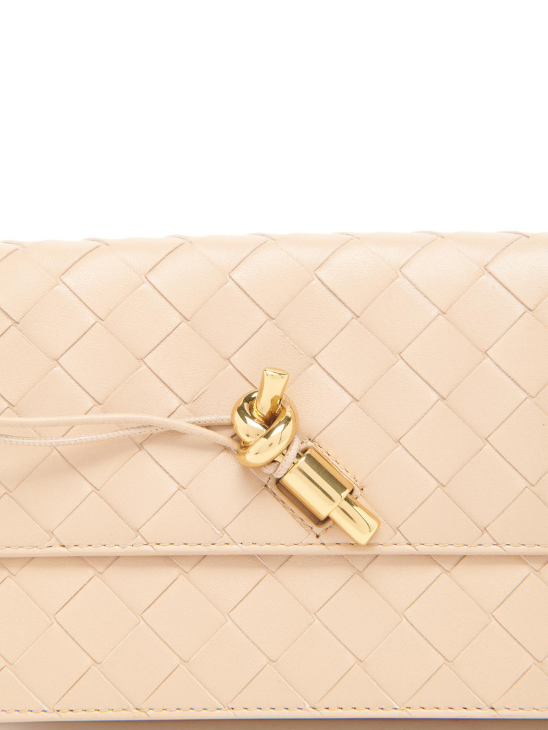 Women's Andiamo Intrecciato Leather Chain Pouch - Shore Muse Brass 4