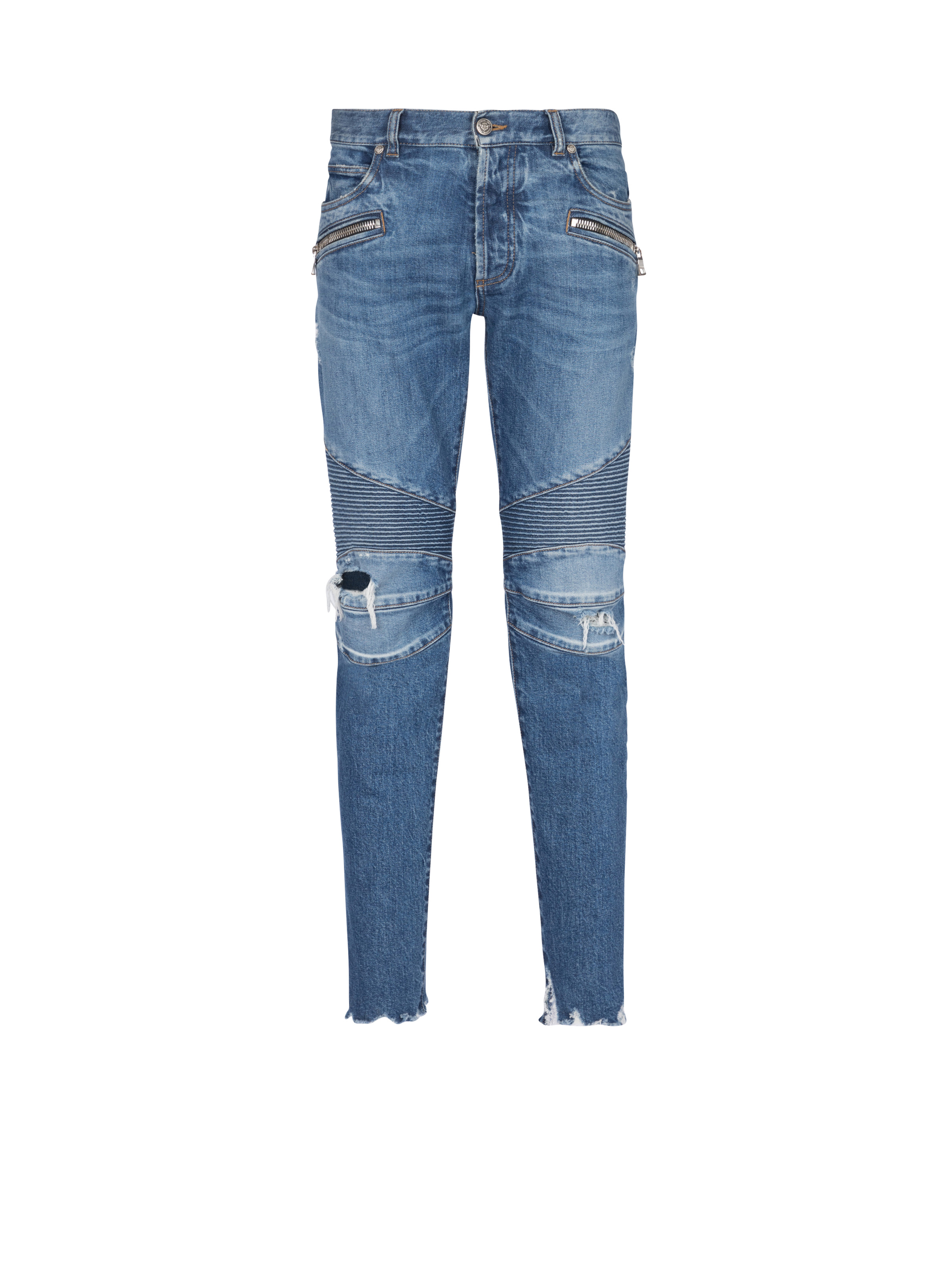 Slim-fit cotton jeans - 1