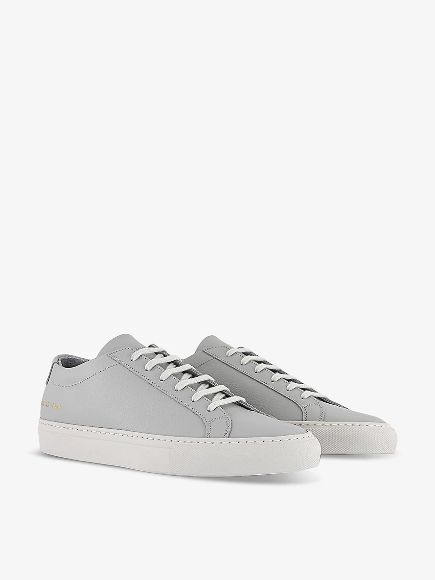 Achilles Contrast Bumpy low-top leather trainers - 3