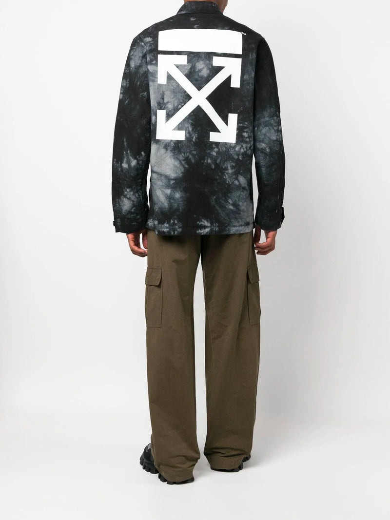 Off-White OFF-WHITE Arrow Tie Dye Overshirt Grey outlook