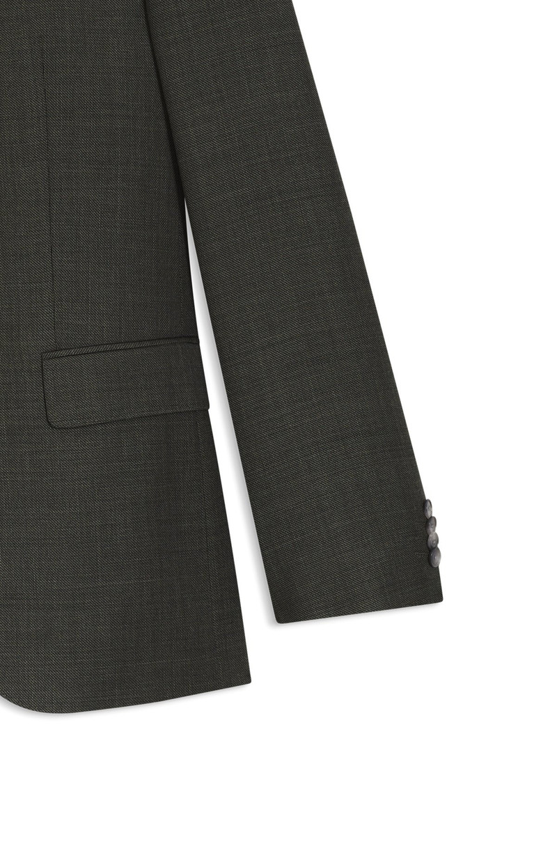 THREE-PIECE SLIM-FIT SUIT IN PATTERNED STRETCH WOOL 9