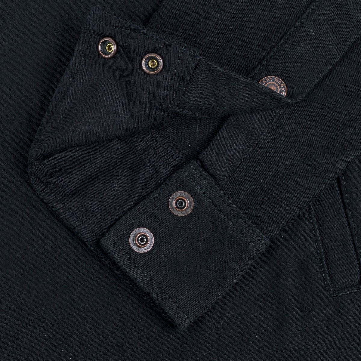 IHSH-331-BLK 12oz Moleskin CPO Shirt - Black - 8