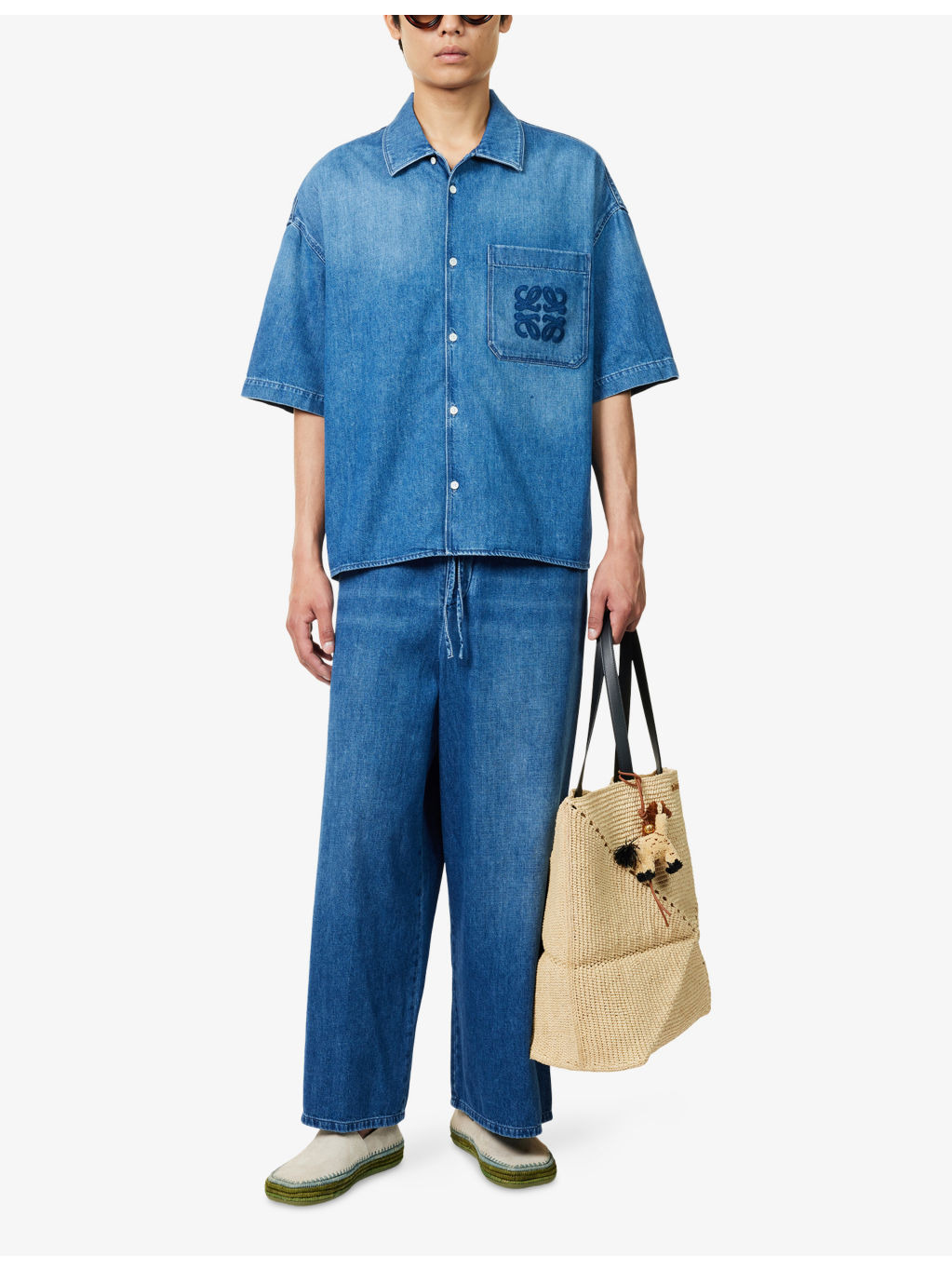 Ibiza Wide-Leg Cropped Denim Jeans - 2