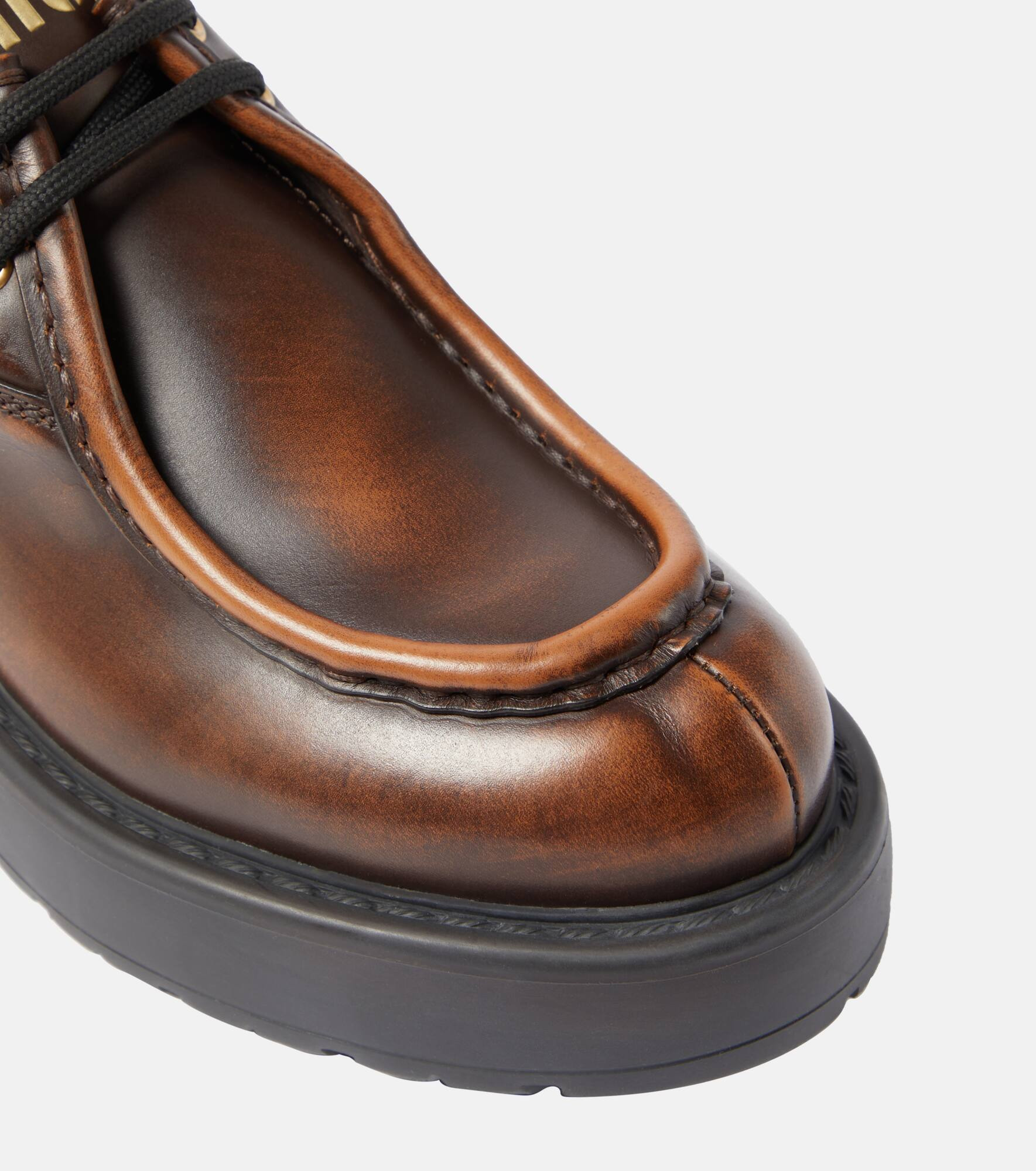 Leather platform brogues - 6