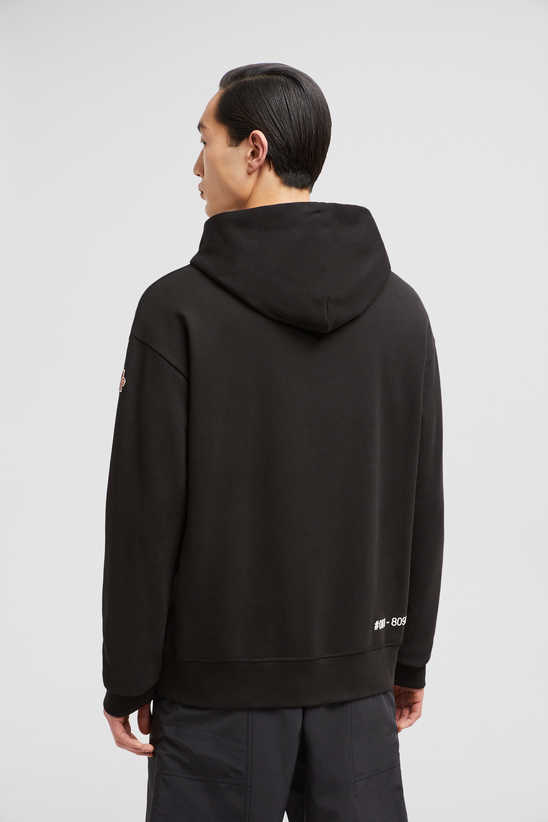 Mirrored Logo Cotton Hoodie - 5