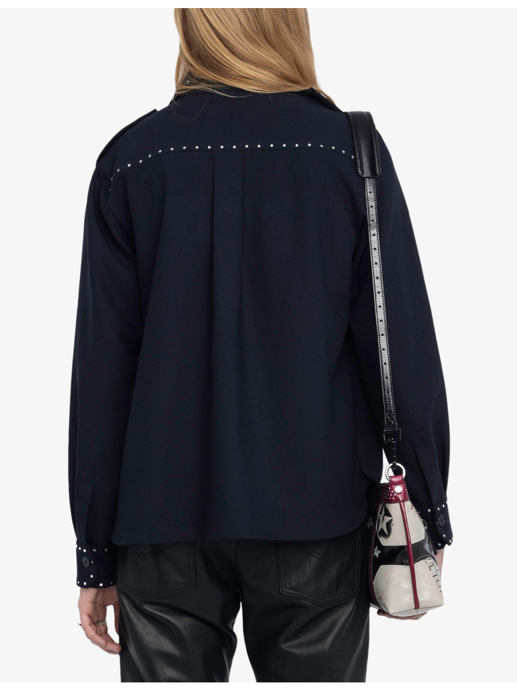 Taskam Rhinestone-Embellished Stretch-Woven Overshirt - 4