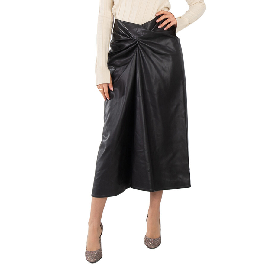 Stella McCartney Ladies Black Knotted Midi Skirt - 3
