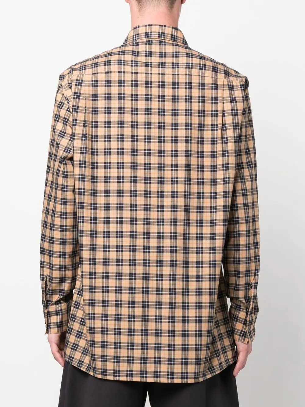 plaid-pattern long-sleeve shirt - 4