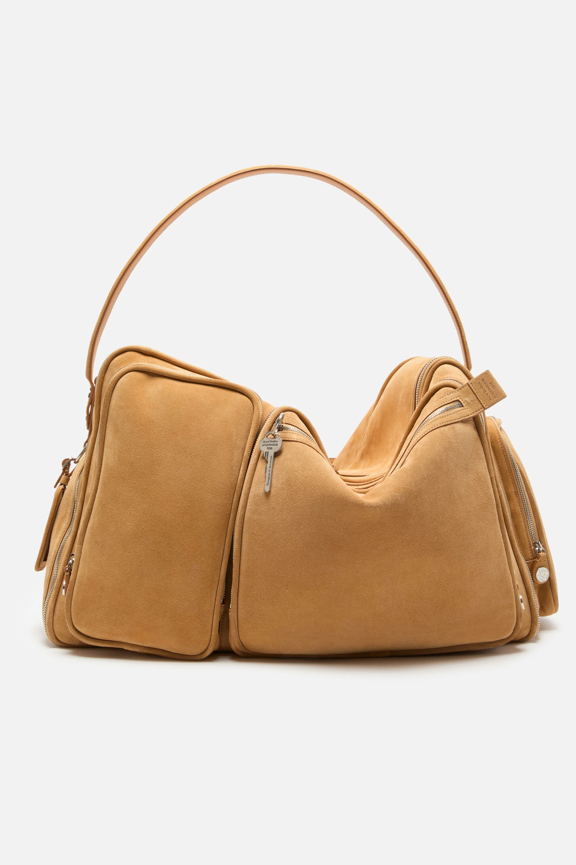 Camero Hotel suede shoulder bag - Sesame beige - 1