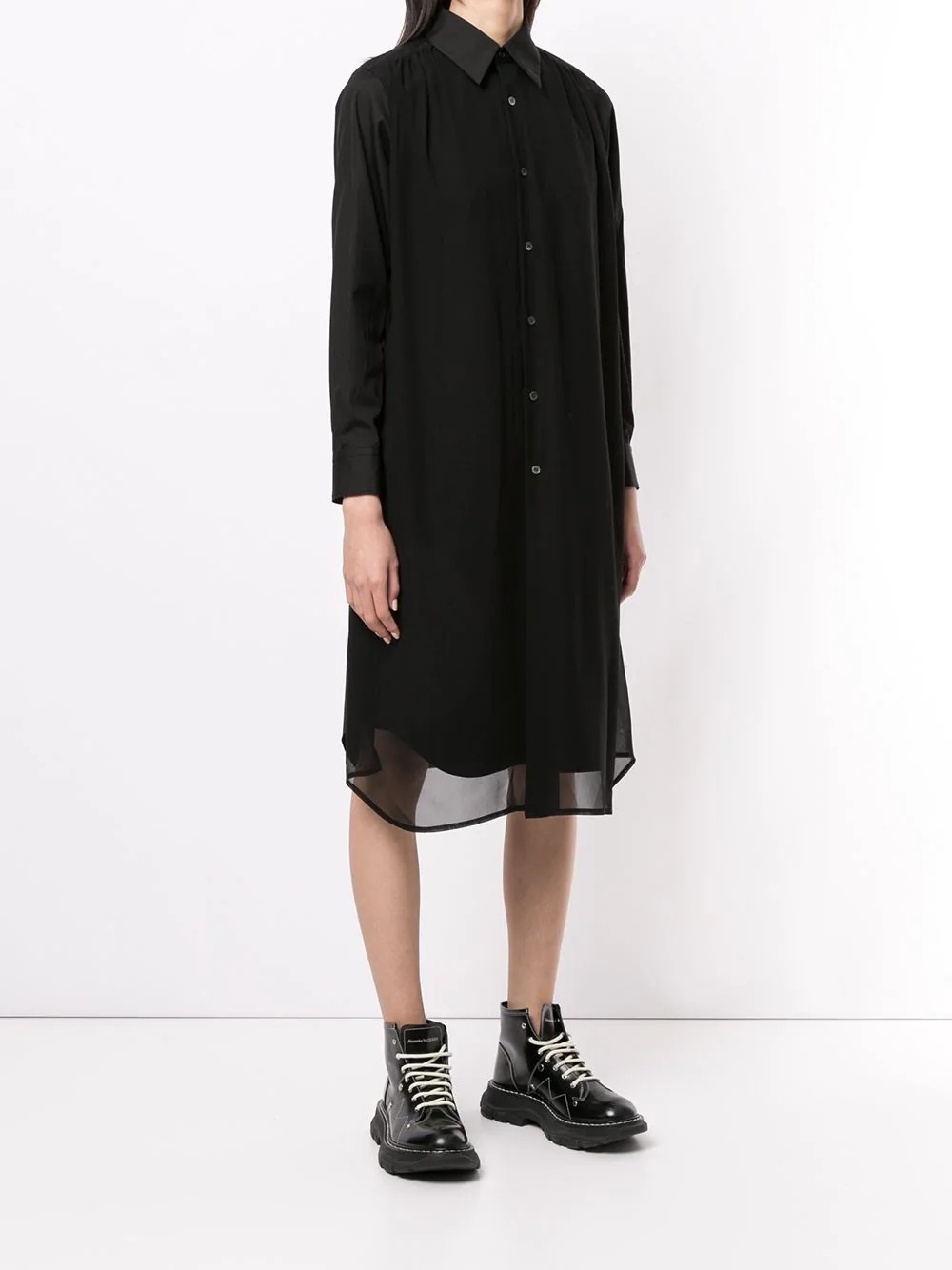 longline button shirt - 3