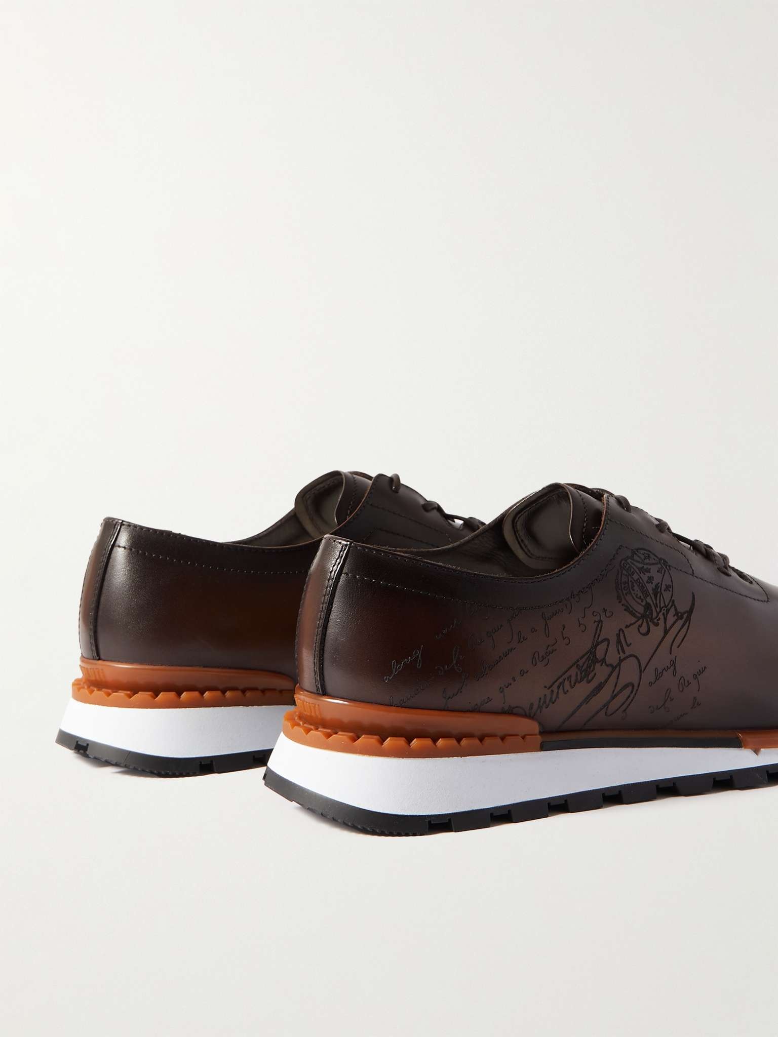 Berluti Fast Track Scritto Venezia Leather Sneakers | REVERSIBLE