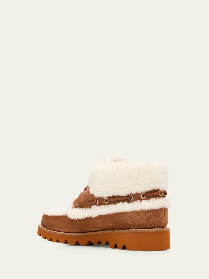 Valentino Palm Avenue Desert Goat Shearling Booties outlook