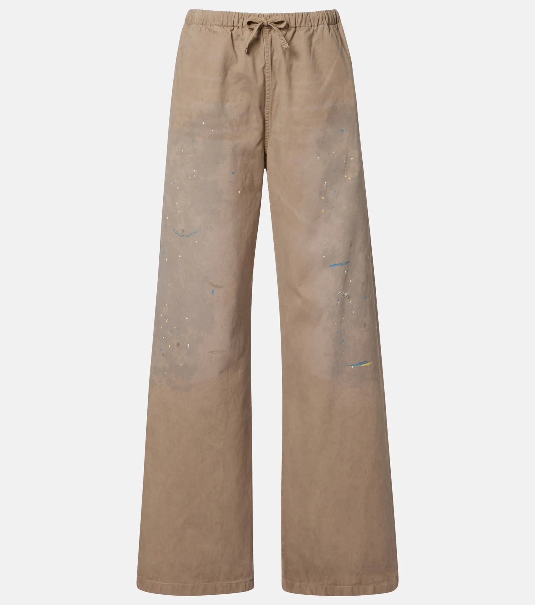 Cotton twill wide-leg pants - 1