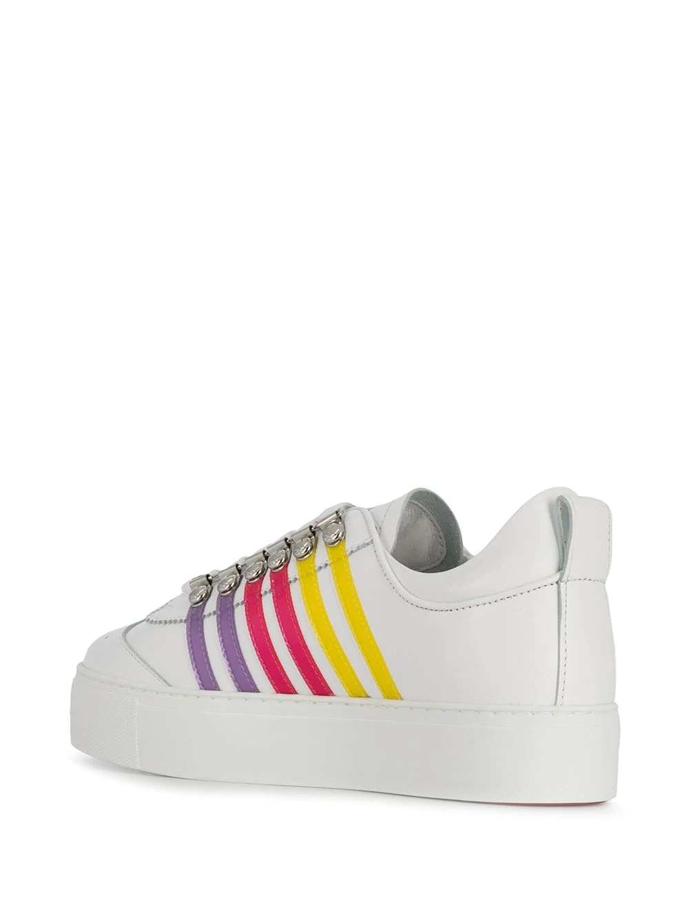 stripe-side low-top trainers - 3