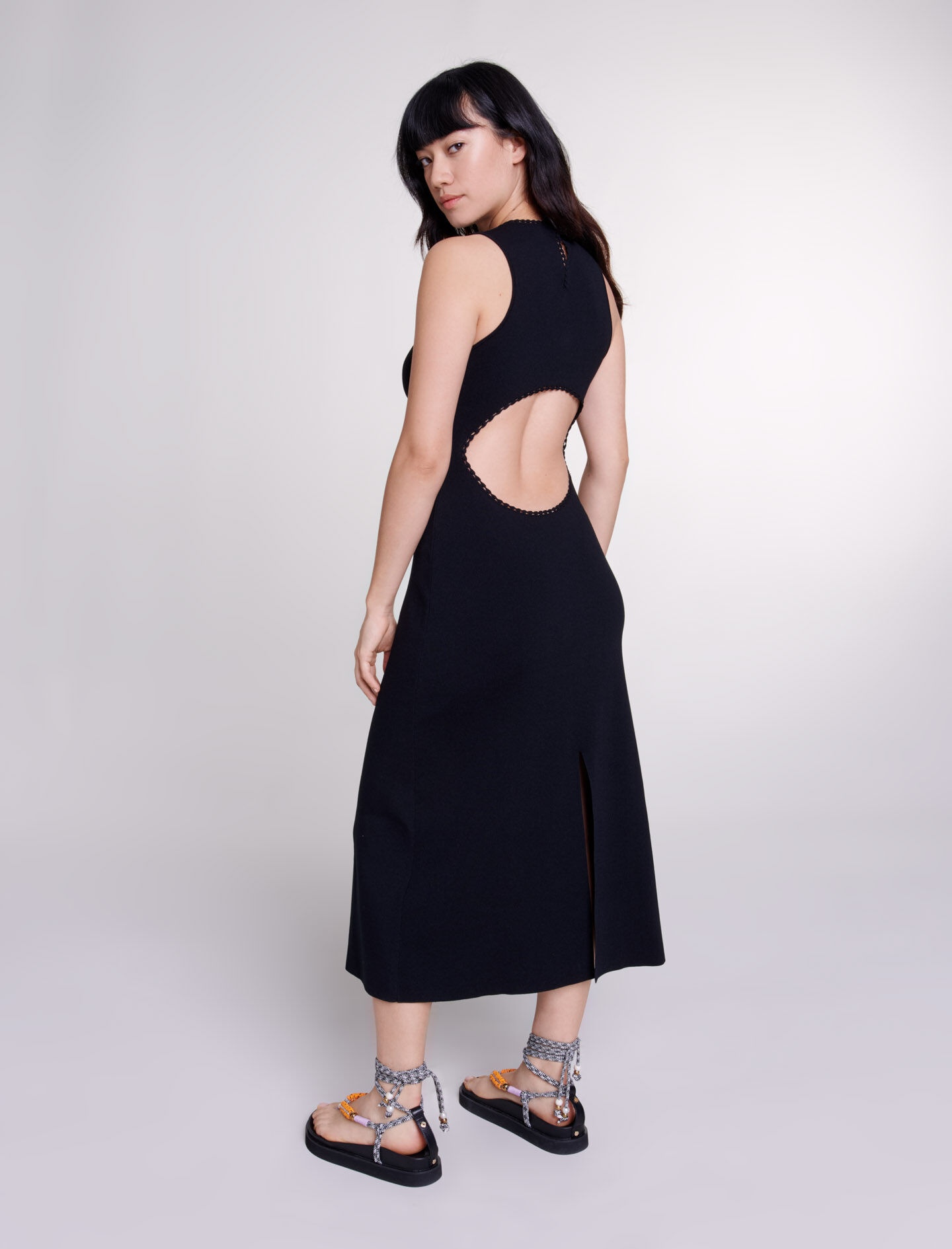 Cutaway knit maxi dress - 4