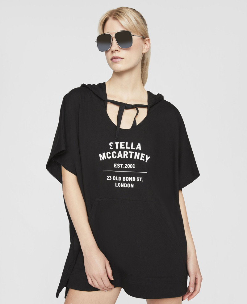 Old Bond Steet Logo Cotton Poncho 4