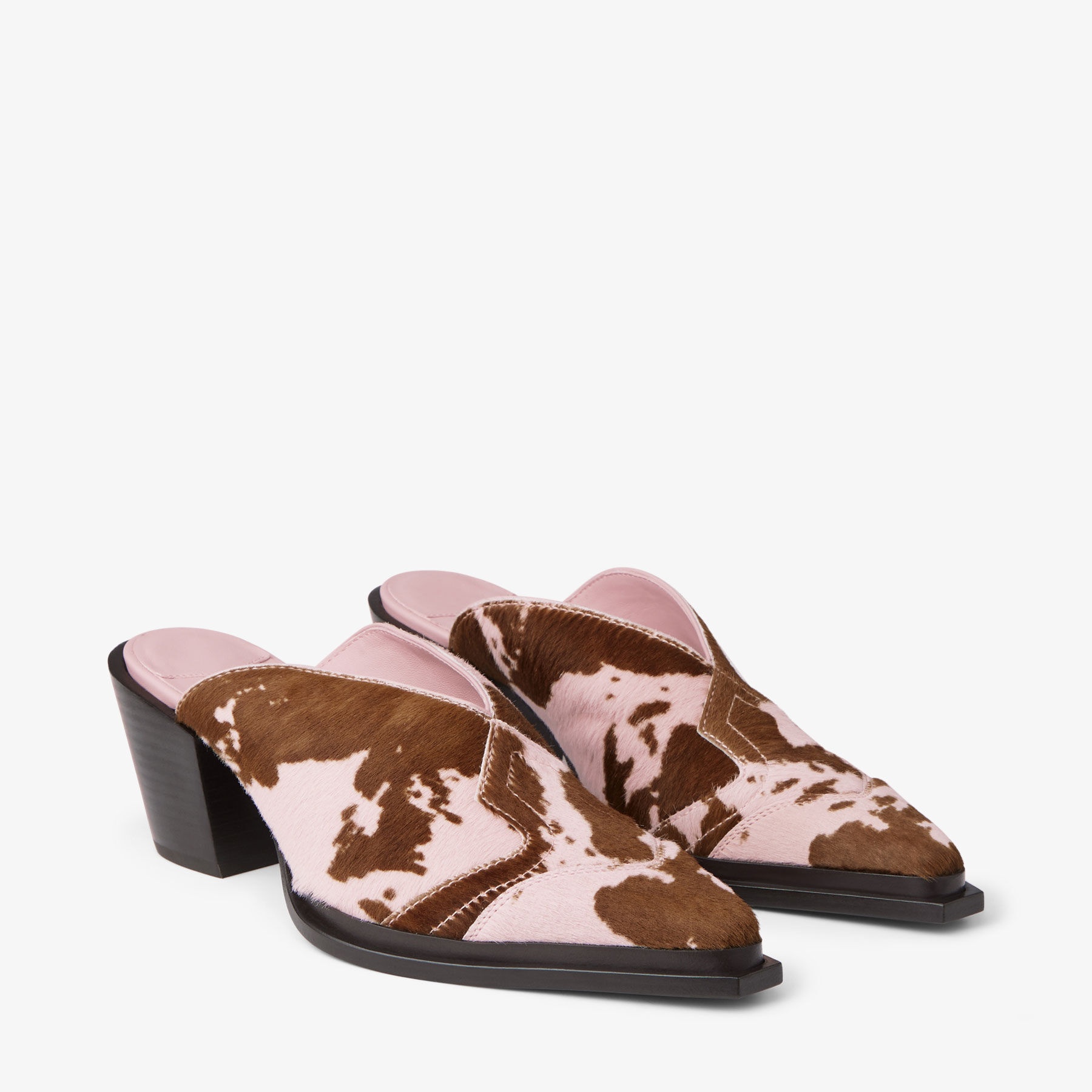 Cece Mule 60
Rose Cow Print Mules - 2