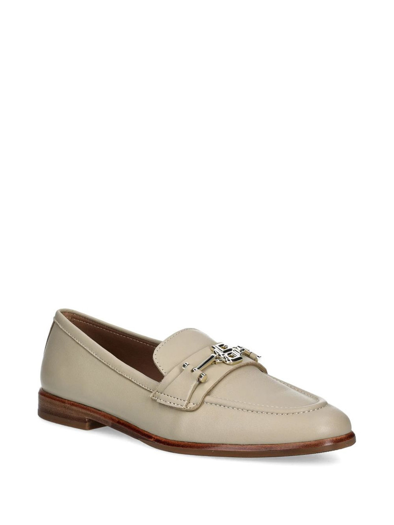 BOSS leather bar-buckle loafers outlook