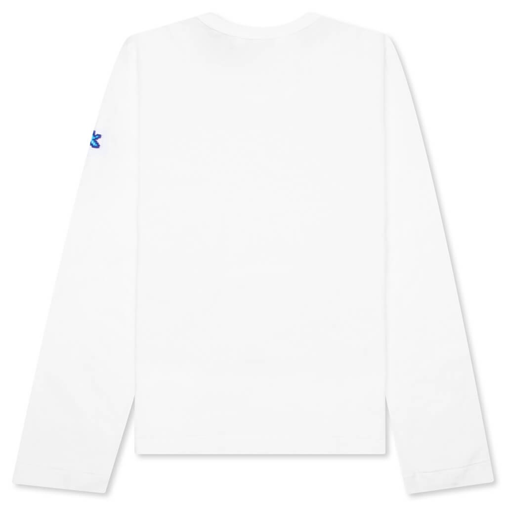 COMME DES GARCONS PLAY X THE ARTIST INVADER WOMEN'S L/S TEE - WHITE - 2