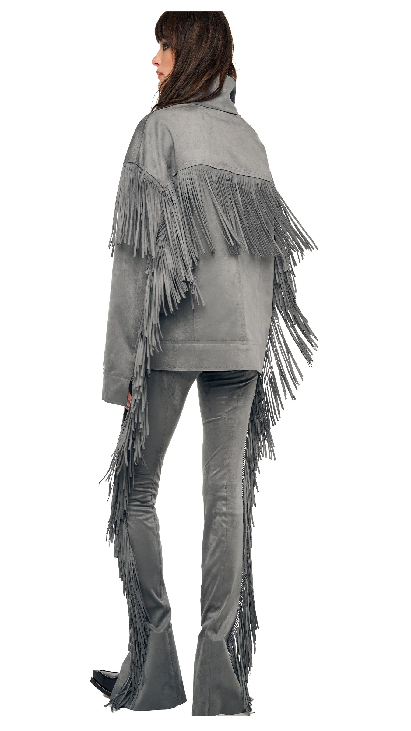 FRINGE OVERSIZED JEAN JACKET - 1