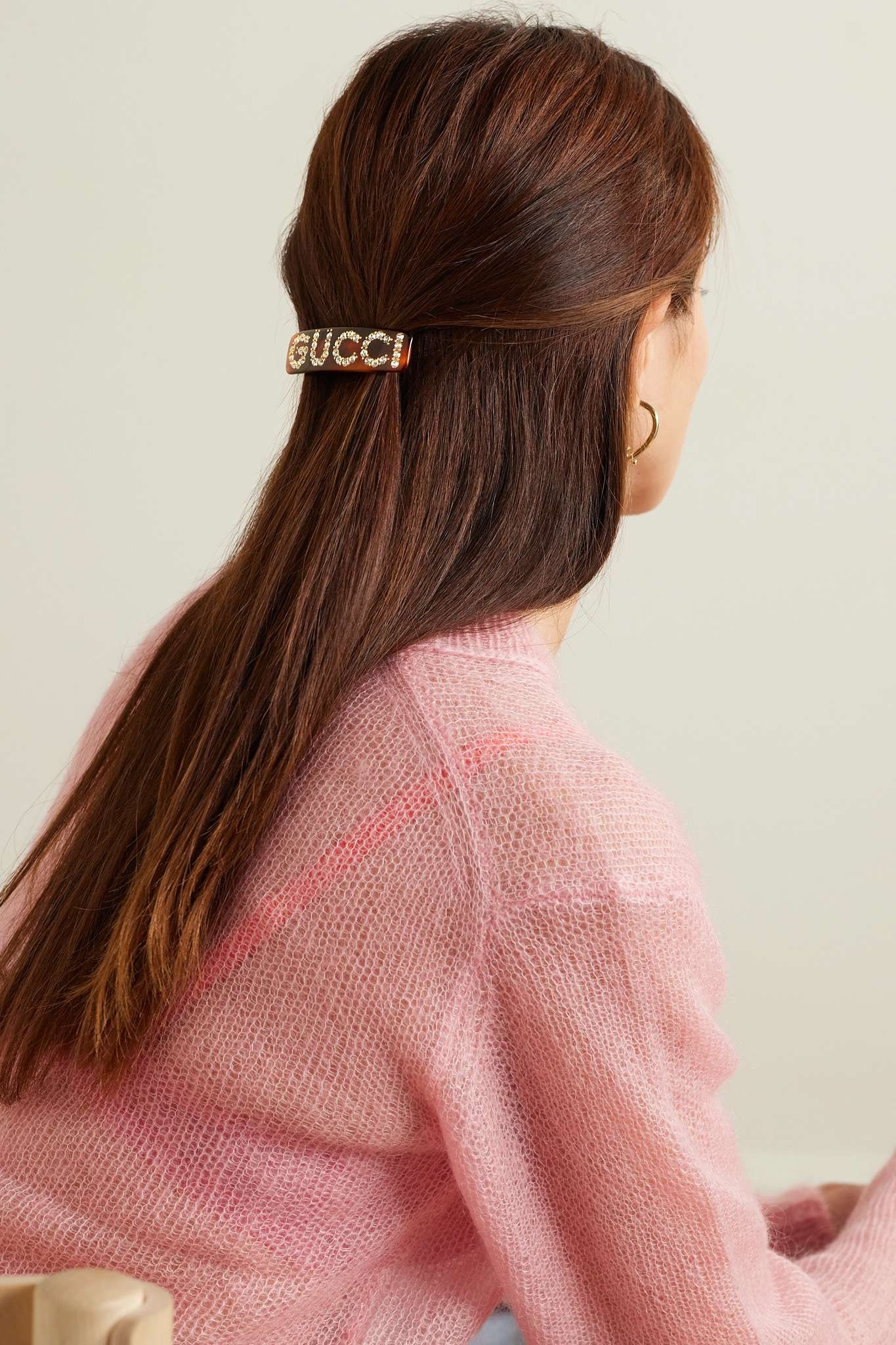 Crystal-embellished resin hair clip - 2