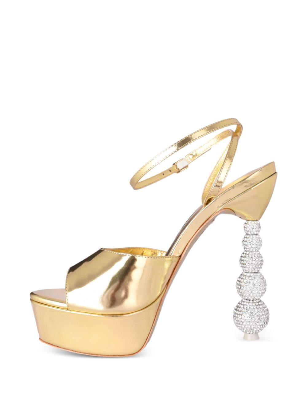 140mm Natalia crystal platform sandals - 5