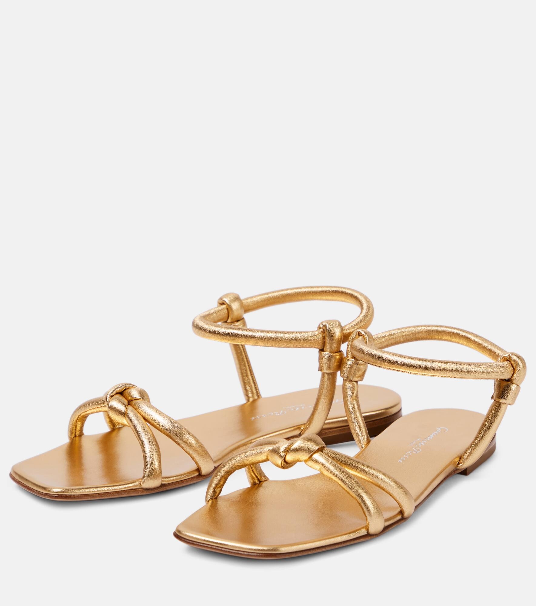 Juno 05 metallic leather sandals - 5