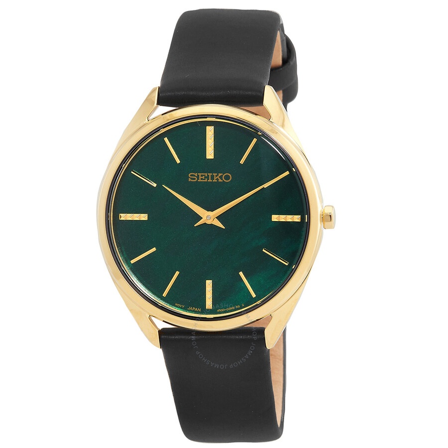 Seiko - Seiko Essentials Quartz Green Mother of Pearl Dial Ladies Watch SWR080P1 - 1