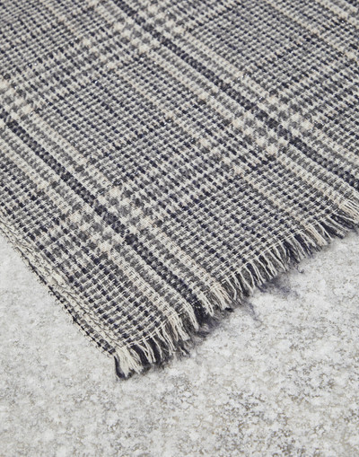 Brunello Cucinelli Sparkling Prince of Wales scarf in cashmere, virgin wool and mohair outlook