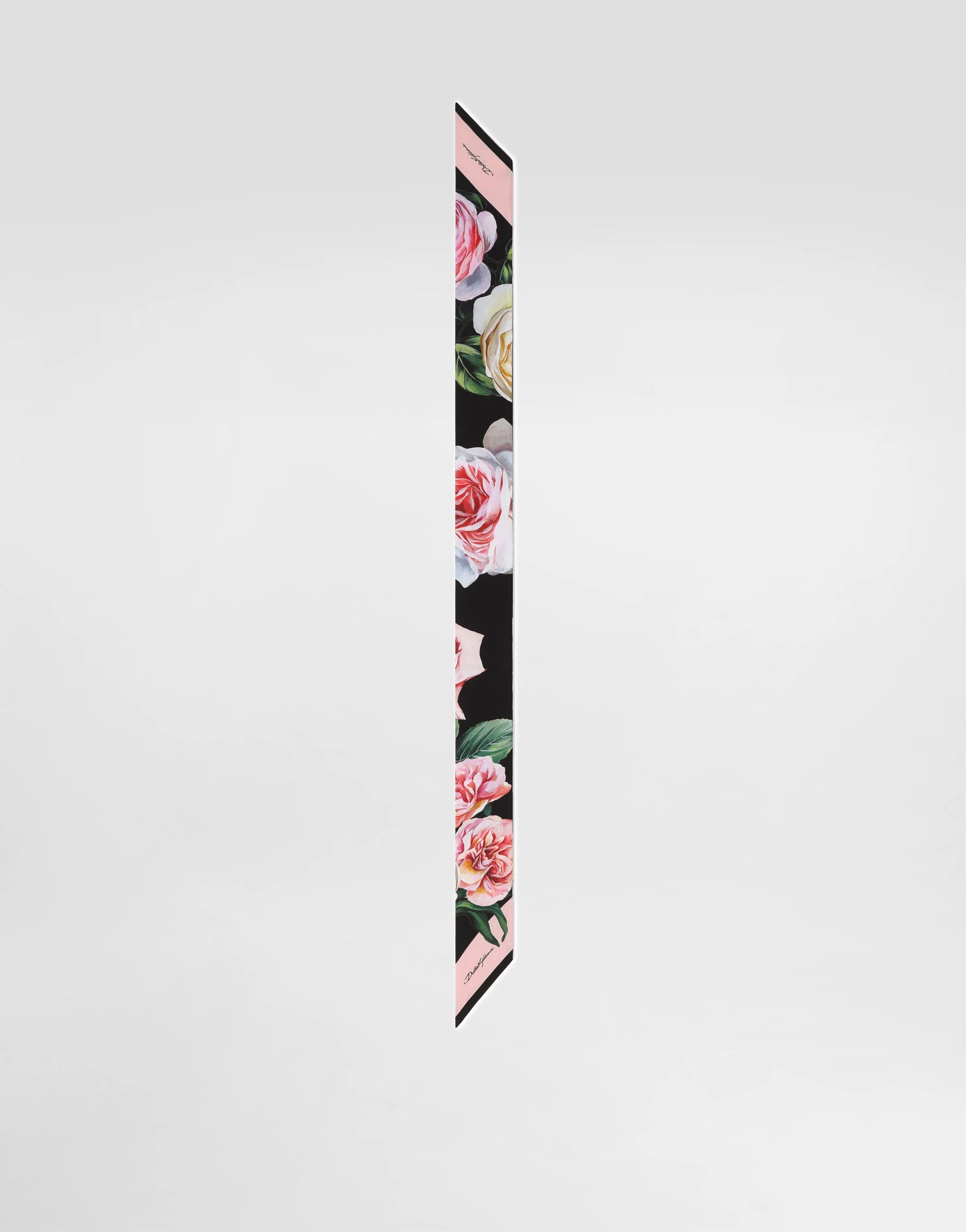 Twill headscarf with peony and rose print (6x100) - 1
