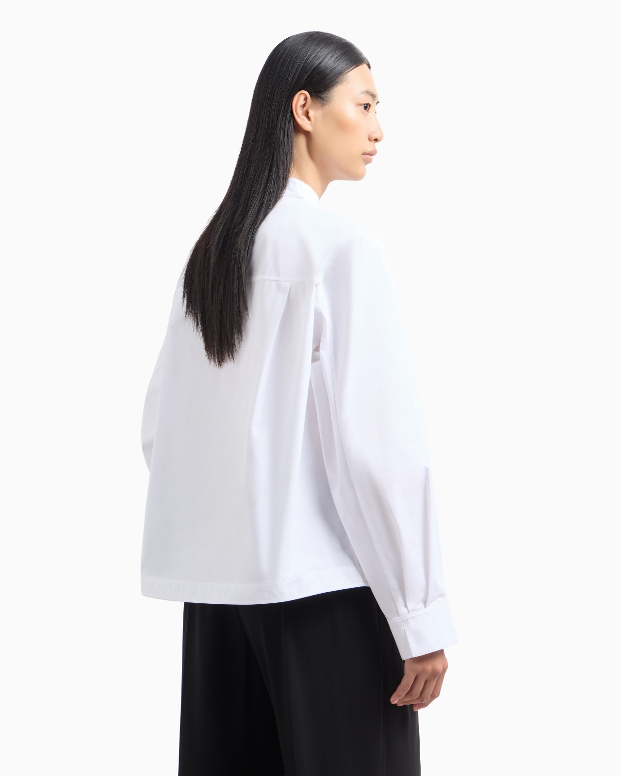BRUSHED COTTON SHIRT WITH SHAPED HEM - 3