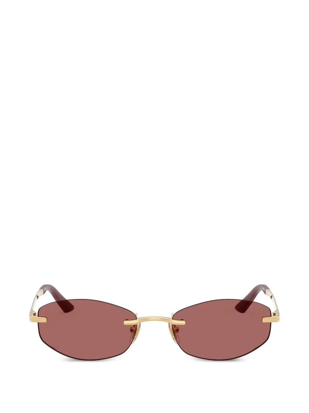 rimless geometric-frame sunglasses - 1
