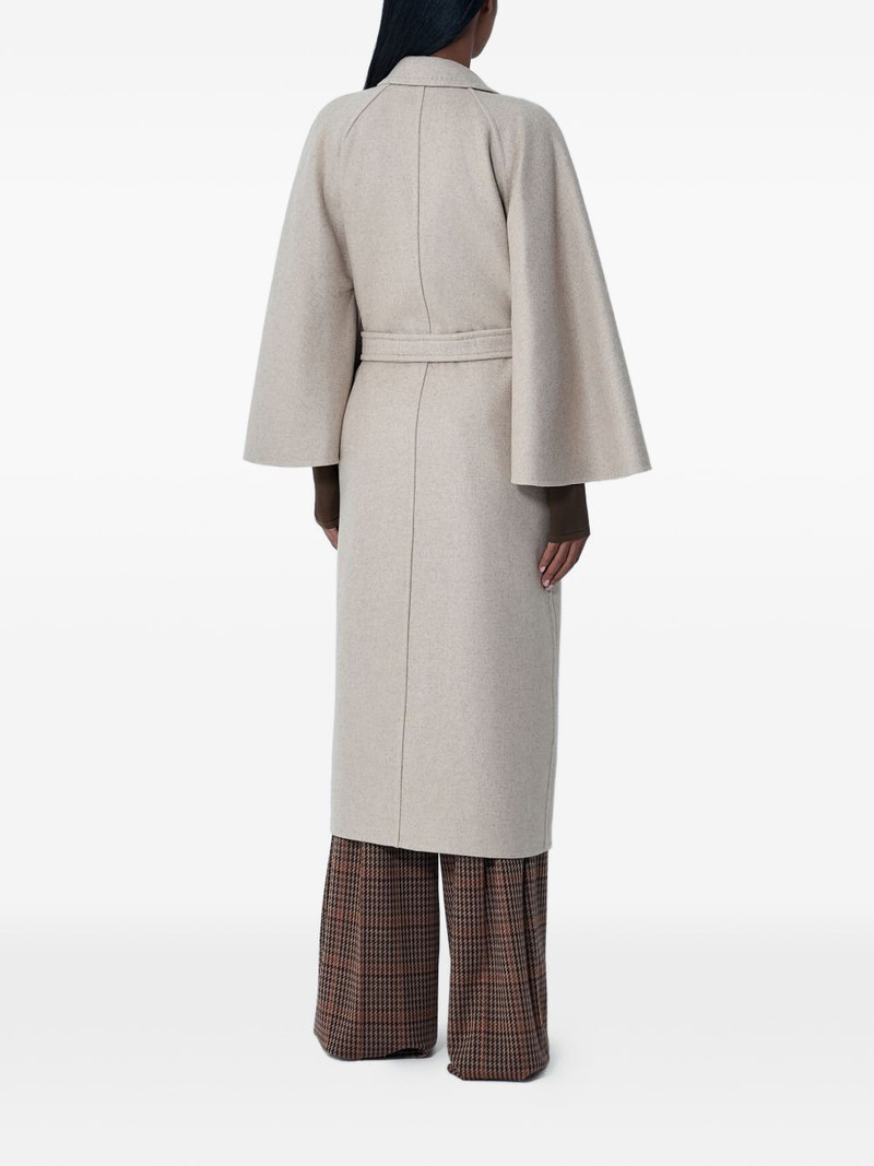 Max Mara peak-lapels self-tie coat outlook