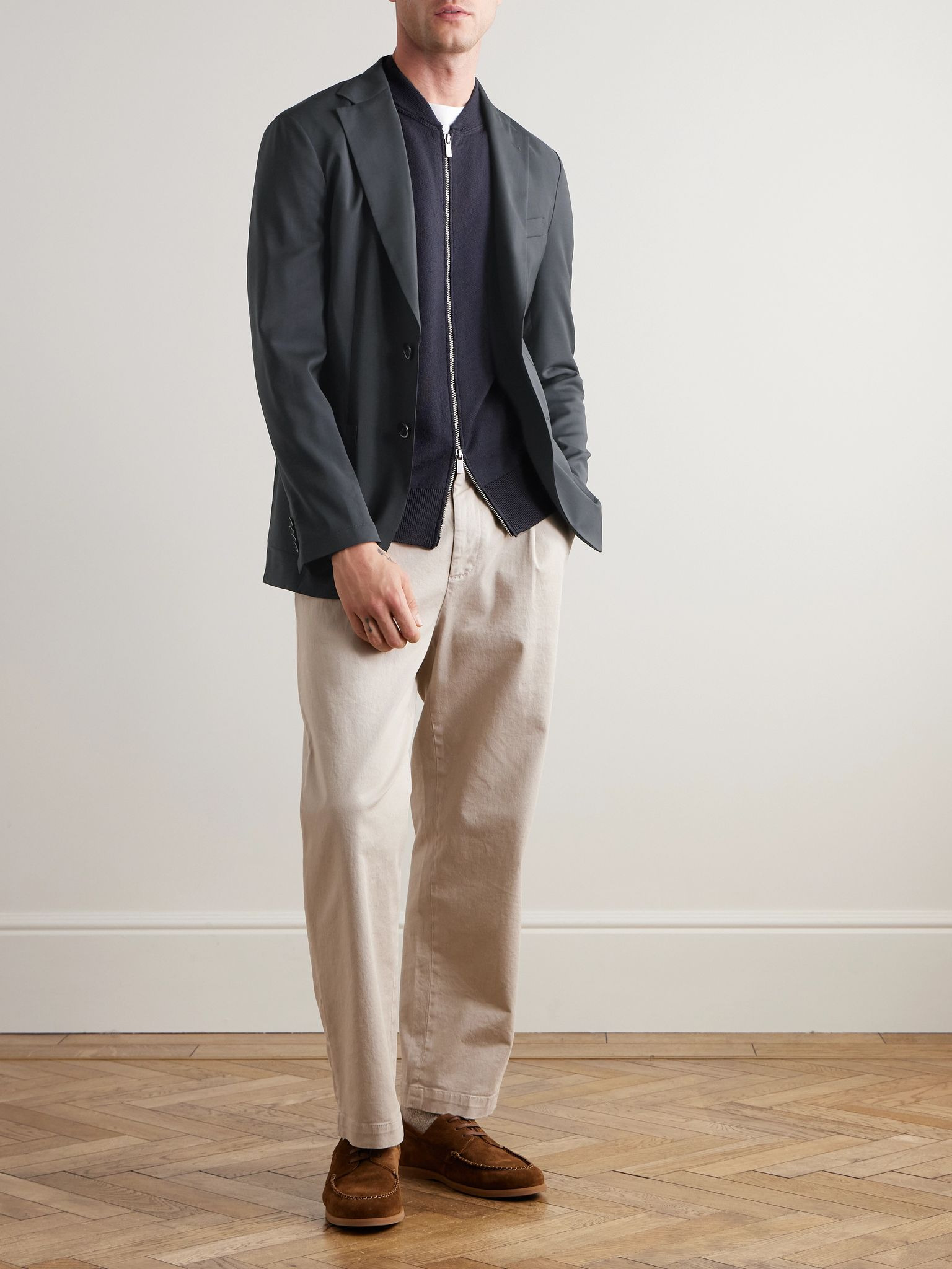 Borgo Virgin Wool-Blend Suit Jacket Gray - 2
