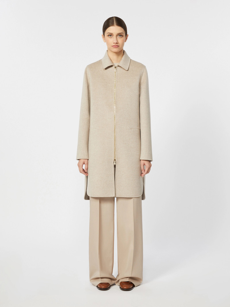PRUGNA Straight-fit cashmere coat - SAND 3